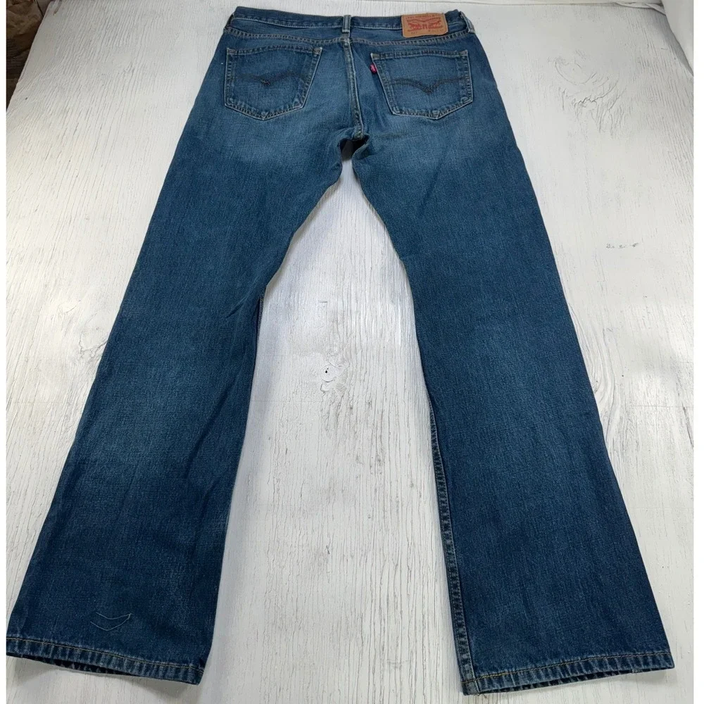 Levis 527 Slim Bootcut Jeans Mens 34x32 Medium Wash Blue Denim 05527-4257